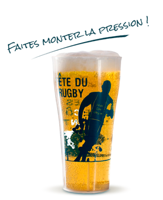 Gobelet Beer Up personnalisé en sérigraphie fête du rugby