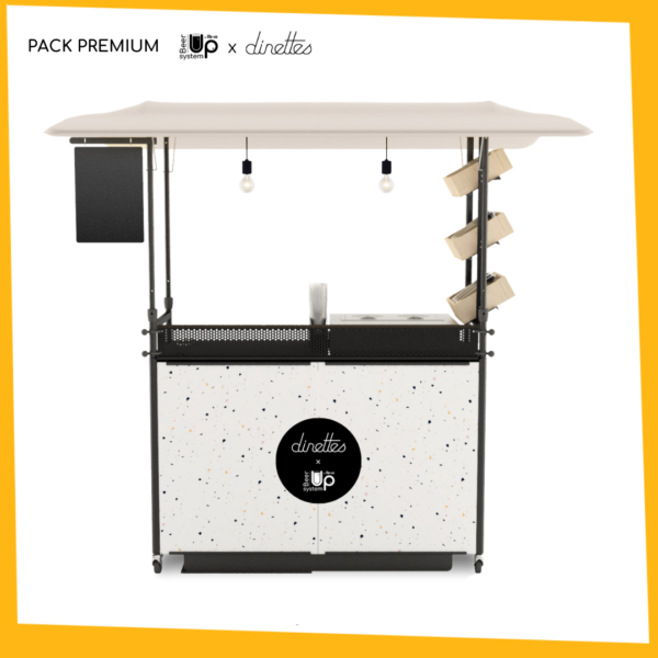 Pack premium - Dinettes x Beer Up System - stand mobile avec tireuse professionnelle